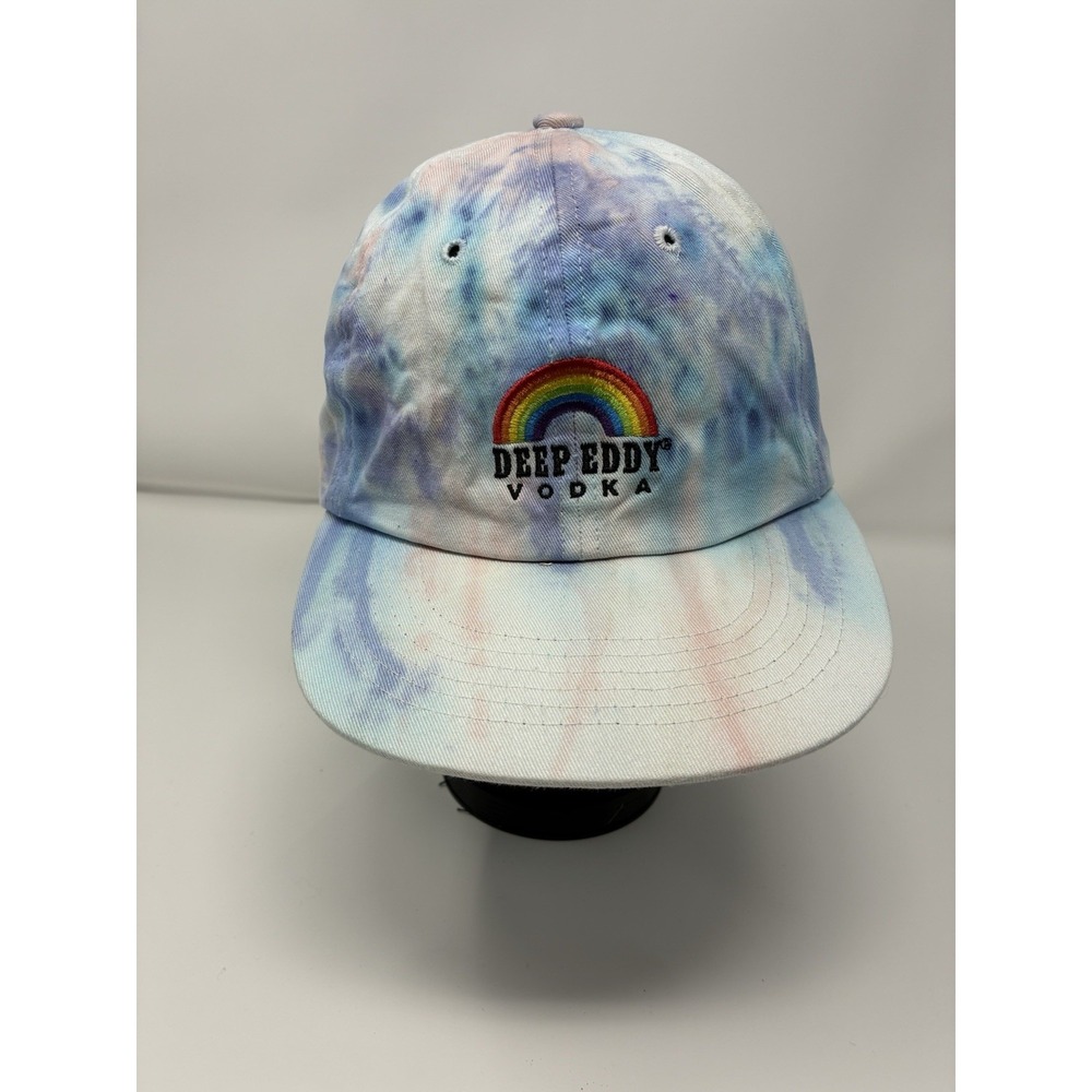 Deep Eddy Vodka Tie Dye Hat Rainbow Pride‎ Progressive Flag Adjustable Strapback